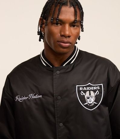 Campera Bomber en Poliamida con Estampa Lettering NFL 4