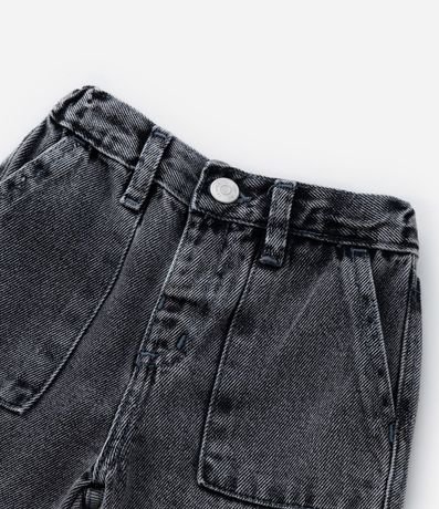 Pantalón Wide Leg Infantil en Jeans con Bolsillos Cargo - Talle 1 a 6 años 5