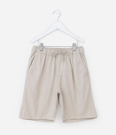 Bermuda Infantil en Sarga con Lazo - Talle 5 a 14 años
