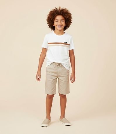 Bermuda Infantil en Sarga con Lazo - Talle 5 a 14 años