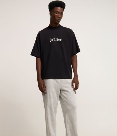 Pantalón Baggy en Algodón con Bolsillo Cargo 3