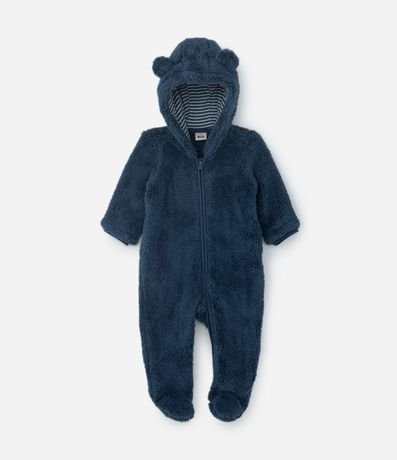 Mono Infantil en Fleece con Capucha y Orejitas - Talle RN a 18 meses