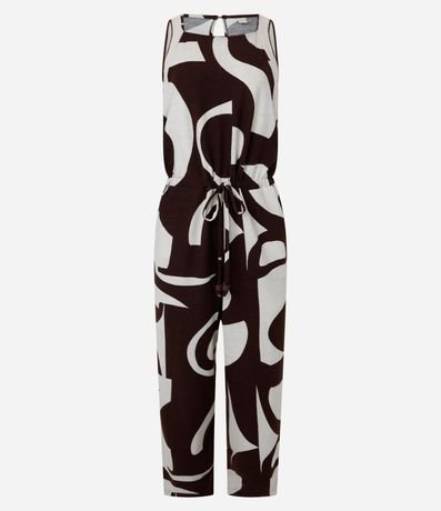 Mono Recto en Viscosa con Estampa Abstracta y Sisa de Punto 7