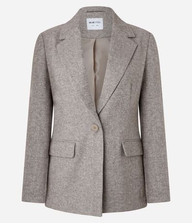 Blazer Oversized en Sastrería con Textura y Bolsillos con Solapa 4