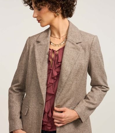 Blazer Oversized en Sastrería con Textura y Bolsillos con Solapa 3