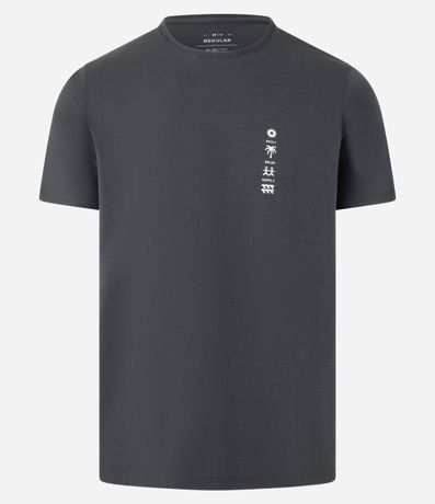 Remera Regular en Algodón con Estampa Minimalista 4