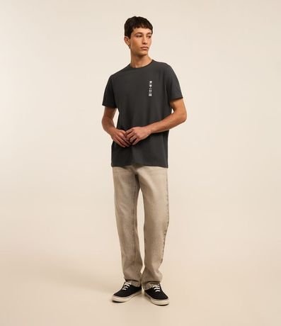Remera Regular en Algodón con Estampa Minimalista 2