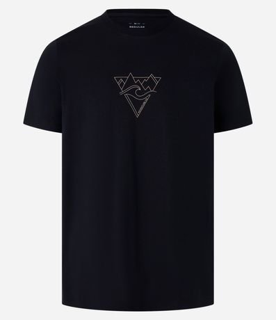 Remera Regular en Algodón con Estampa de Montaña 4