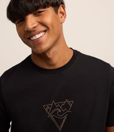 Remera Regular en Algodón con Estampa de Montaña 3