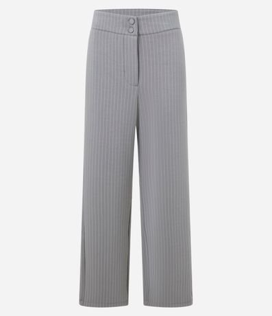 Pantalón recto en Malla con Rayas y Cintura Alta 6