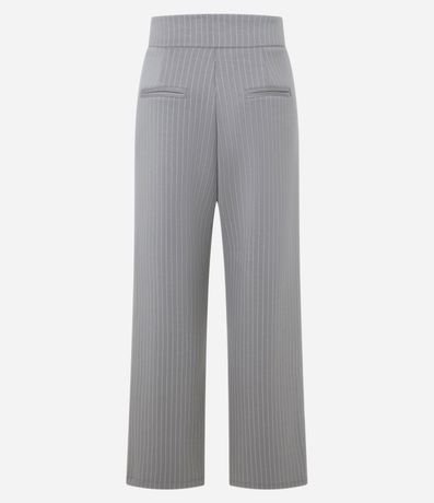 Pantalón recto en Malla con Rayas y Cintura Alta 7