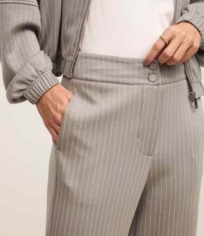 Pantalón recto en Malla con Rayas y Cintura Alta 5