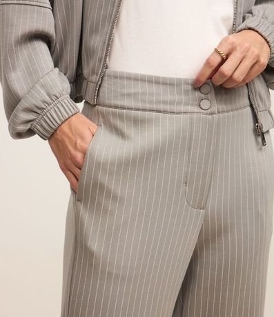 Pantalón recto en Malla con Rayas y Cintura Alta 4