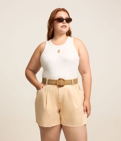 Blusa Musculosa Cropped con Bordado de Anacardo Curve & Plus Size 2