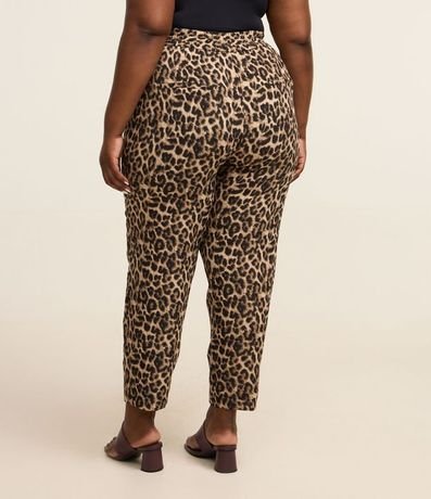 Pantalón Pijama en Crepé Estampa Animal Print Curve & Plus Size 3
