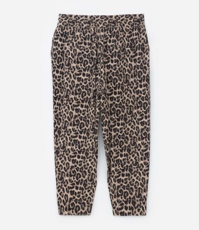 Pantalón Pijama en Crepé Estampa Animal Print Curve & Plus Size 6