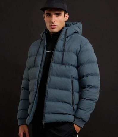Campera Puffer Deportiva sin Costura con Capucha 5