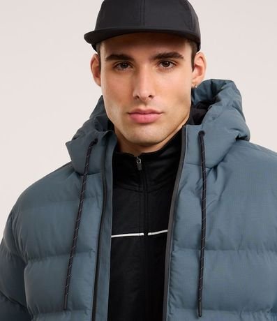 Campera Puffer Deportiva sin Costura con Capucha 6