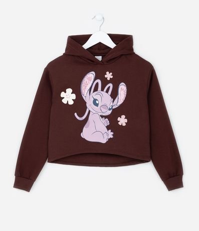 Buzo Cropped Infantil con Estampa de Angel - Talle 7 a 14 años