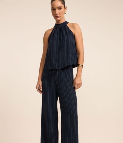 Pantalón Pantalona Rayada con Efecto Airflow 2