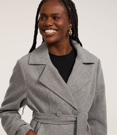 Saco Alargado en Polivelour con Bolsillos 3