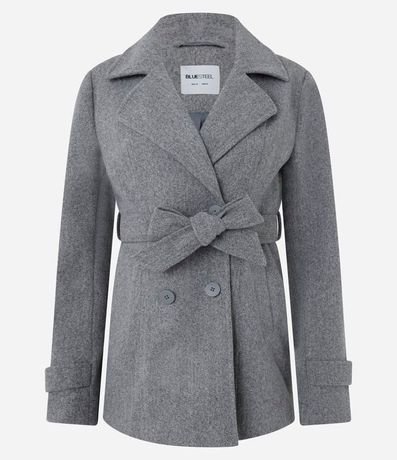 Saco Alargado en Polivelour con Bolsillos 4