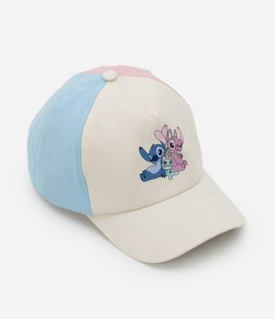 Gorra Infantil Aba Curva con Estampa Angel y Stitch - Talle U