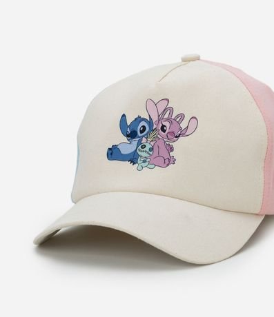 Gorra Infantil Aba Curva con Estampa Angel y Stitch - Talle U 4