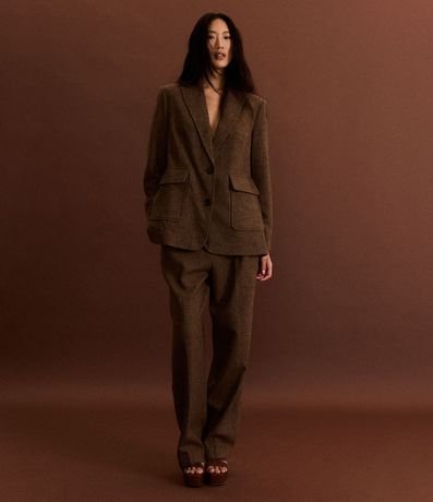 Pantalón Recto en Polivelour Calientita con Cintura Sastre 2