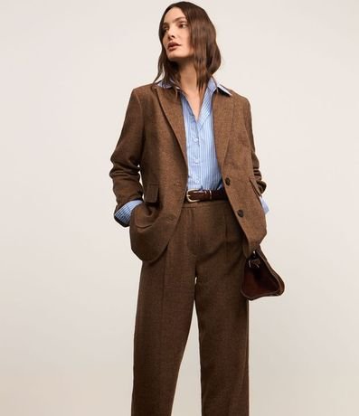 Pantalón Recto en Polivelour Calientita con Cintura Sastre 5