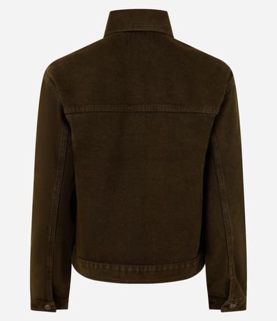 Campera Trucker en Sarga con Botones en Metal 9