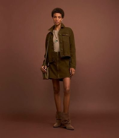 Campera Trucker en Sarga con Botones en Metal 2