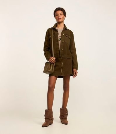 Campera Trucker en Sarga con Botones en Metal 6