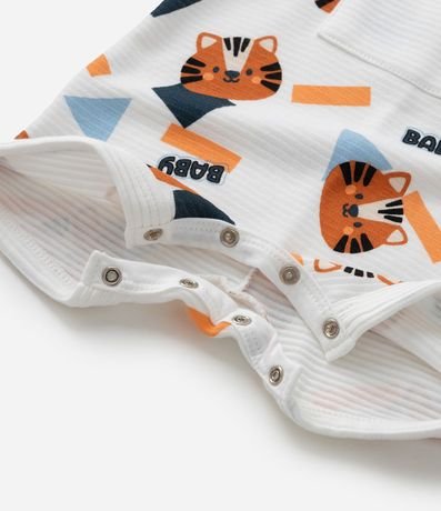 Peto Infantil Texturizada con Estampa Tigrecitos - Talle 0 a 18 meses 4