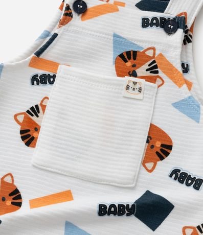 Peto Infantil Texturizada con Estampa Tigrecitos - Talle 0 a 18 meses 7