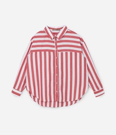Camisa en Tricolina Rayada Curve & Plus Size 5