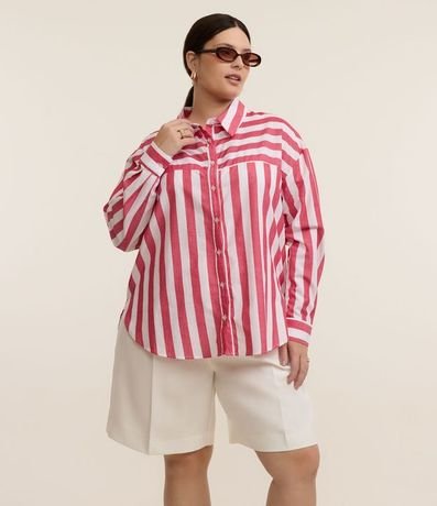 Camisa en Tricolina Rayada Curve & Plus Size 2
