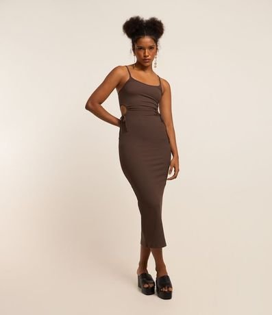 Vestido New Midi con Abertura y Lazo en los Laterales