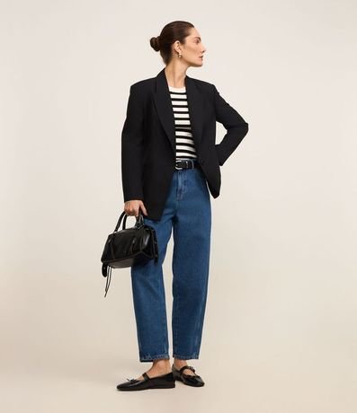 Suéter Rayado de Punto con Cuello Redondo 4