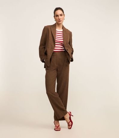 Suéter Rayado de Punto con Cuello Redondo 2