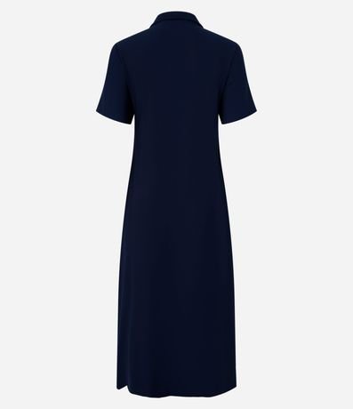 Vestido T-Shirt Midi en Viscosa con Cuello Polo 7