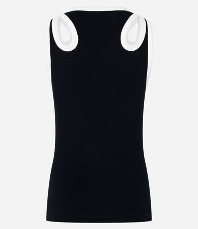 Blusa en Rib con Cutout de Gota Contrastante 7