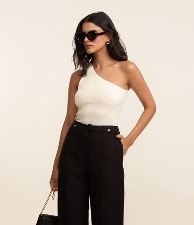 Blusa en Rib con Hombro Único