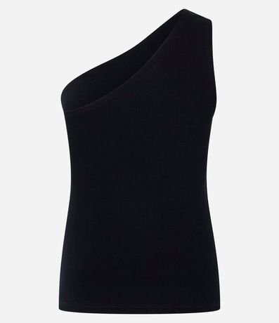 Blusa en Rib con Hombro Único 3