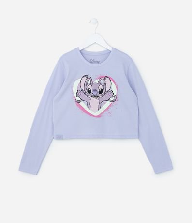 Remera Corta Infantil con Estampa de Angel - Talle 5 a 14 años