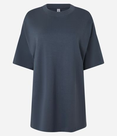 Remera Oversized en Suedine y Manga Corta 1