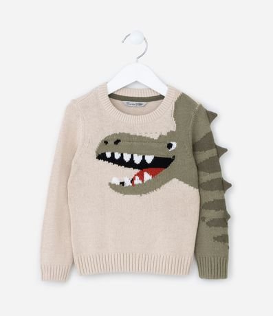Suéter Infantil con Estampa Interactiva de Dino - Talle 1 a 5 años 1