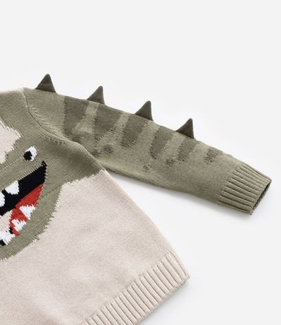 Suéter Infantil con Estampa Interactiva de Dino - Talle 1 a 5 años 5
