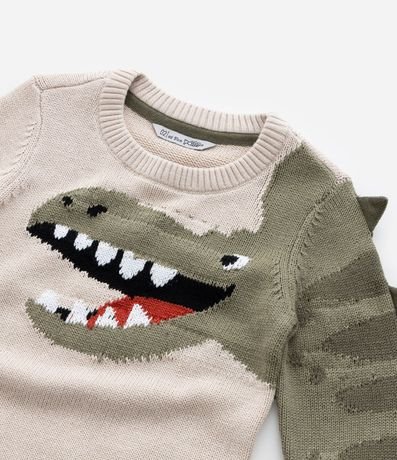 Suéter Infantil con Estampa Interactiva de Dino - Talle 1 a 5 años 6