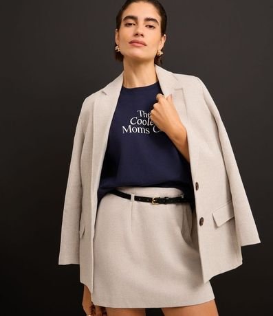 Short Pollera Sastrería en Polivelour con Cinturón Estrecho de PU 5